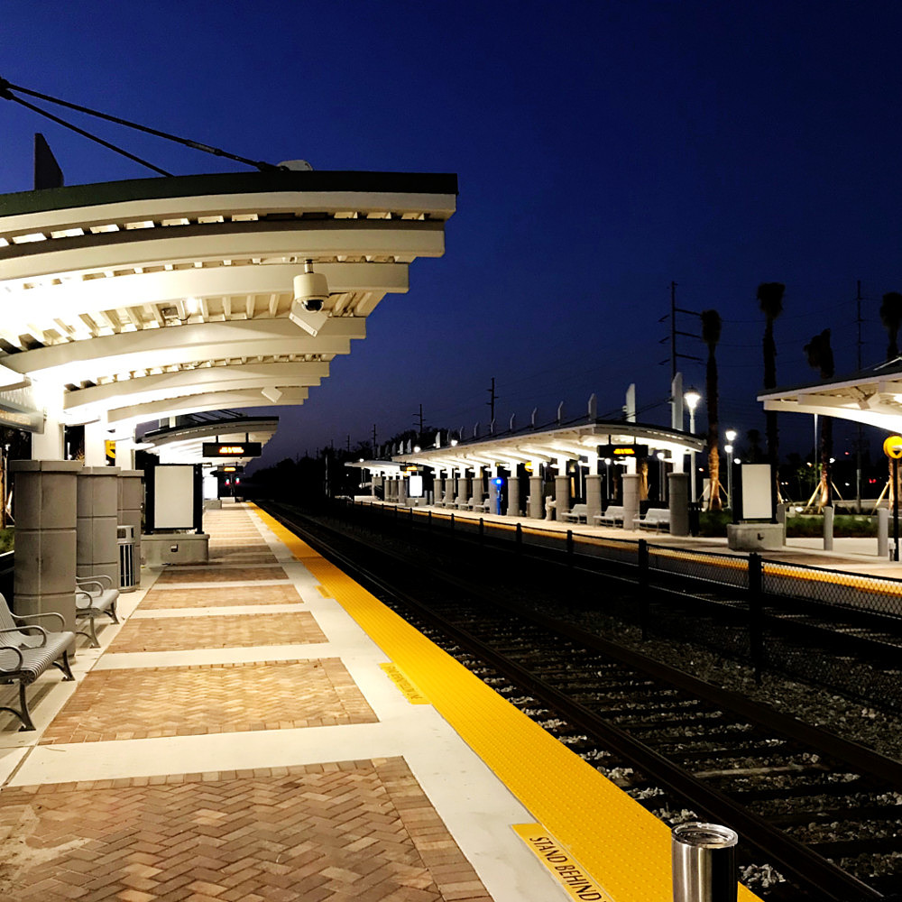 SunRail commuter rail track and station construction inspection