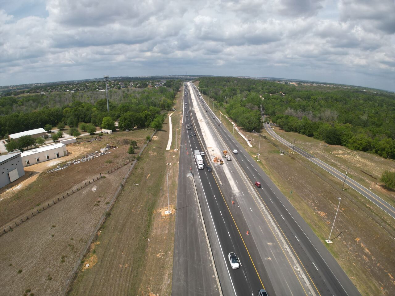 Aerial photo of Florida’s Turnpike widening at Mile Marker 276 (Northbound), March 2025