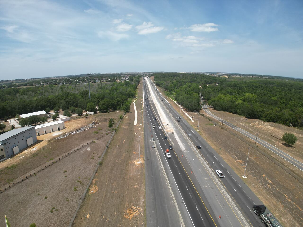 Aerial photo of Florida’s Turnpike widening at Mile Marker 276 (Northbound), April 2025