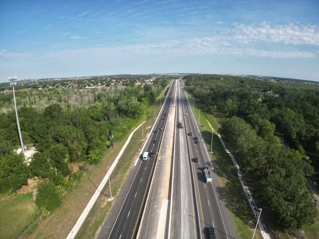 Aerial photo of Florida’s Turnpike widening at Mile Marker 276 (Northbound), May 2025
