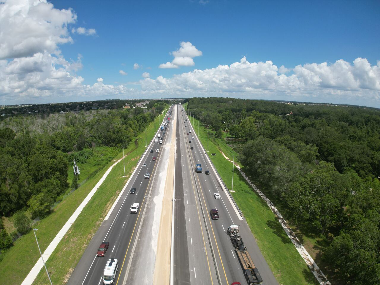 Aerial photo of Florida’s Turnpike widening at Mile Marker 276 (Northbound), June 2025