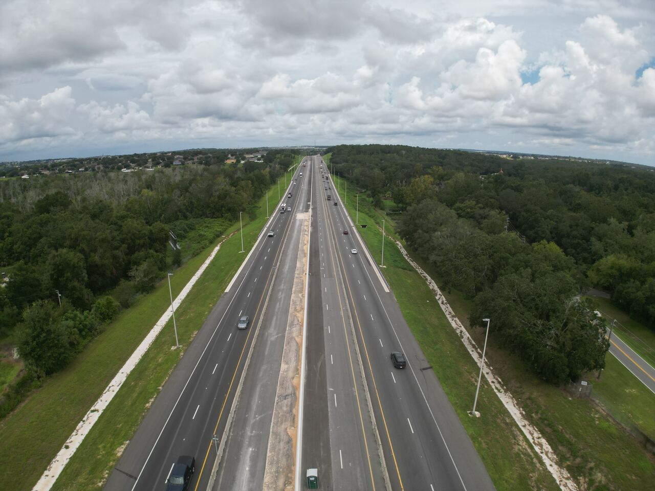 Aerial photo of Florida’s Turnpike widening at Mile Marker 276 (Northbound), August 2025