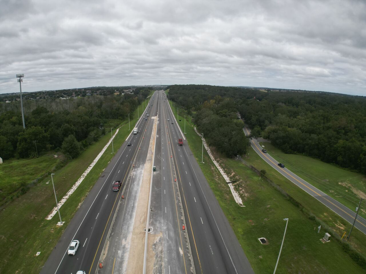 Aerial photo of Florida’s Turnpike widening at Mile Marker 276 (Northbound), September 2025