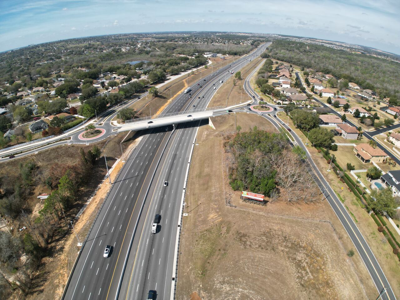 Aerial photo of Florida’s Turnpike widening at Mile Marker 276 (Northbound), February 2026