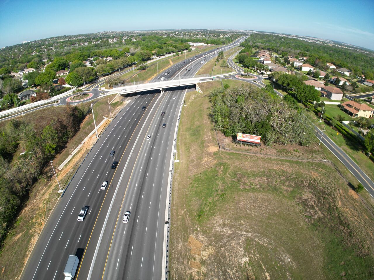 Aerial photo of Florida’s Turnpike widening at Mile Marker 276 (Northbound), March 2026